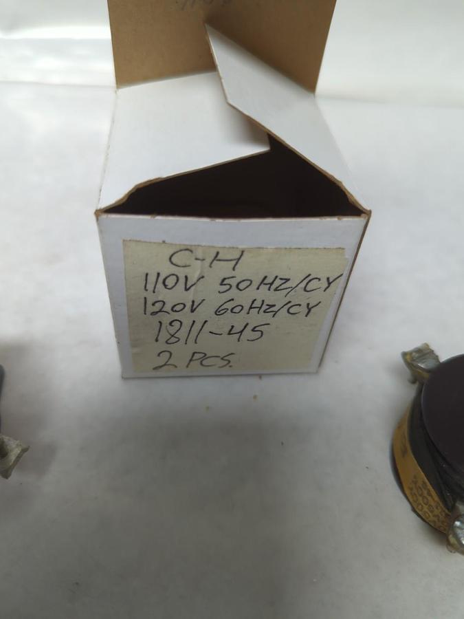 Used CUTLER-HAMMER,1811-45,COIL 110V 50HZ/CY 12OV 60HZ/CY LOT OF 2 PRE-OWNED