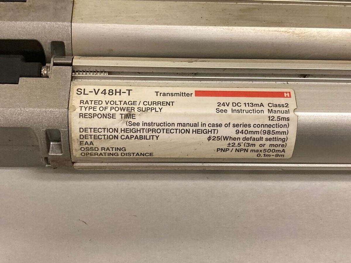 Used Keyence Sensor,SL-V48H-T / SL-V48H-R,Light Curtain Transmitter with Receive 940M