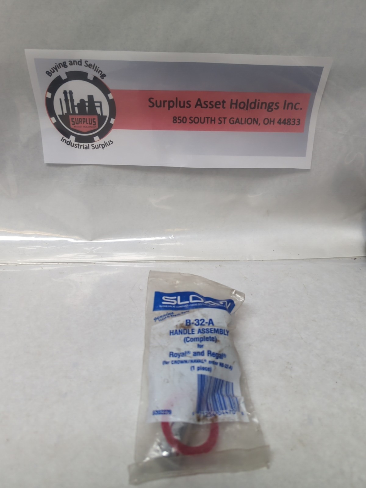 SLOAN,B-32-A,COMPLETE HANDLE ASSEMBLY NOS