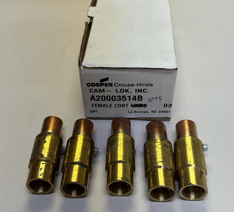 COOPER CROUSE-HINDS,A20003514B,FEMALE CONT LOT OF 5 NOS