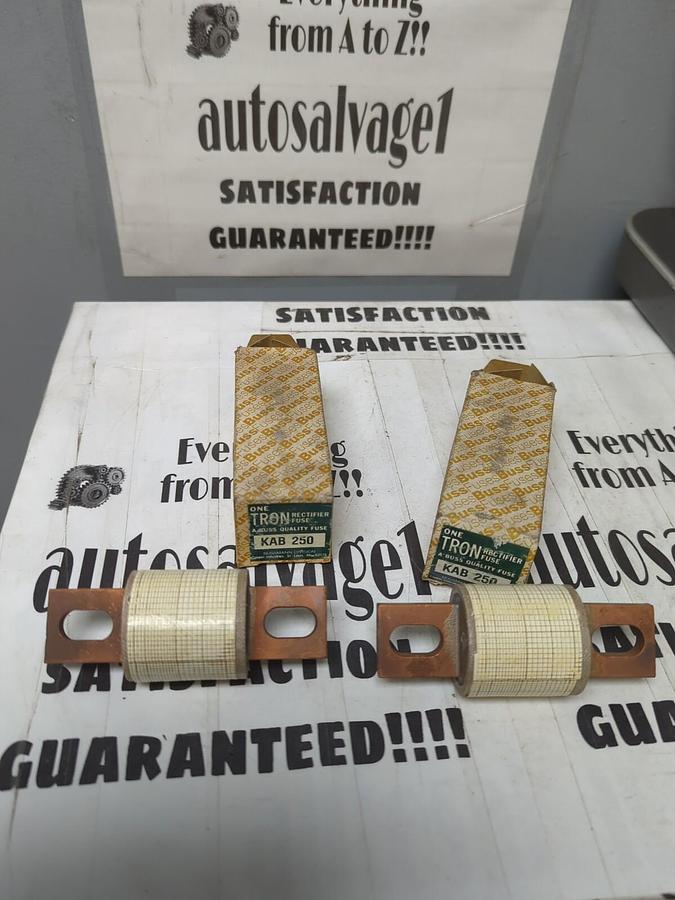 COOPER BUSSMANN,KAB-250,RECTIFIER 250 AMP FUSES LOT OF 2 NOS