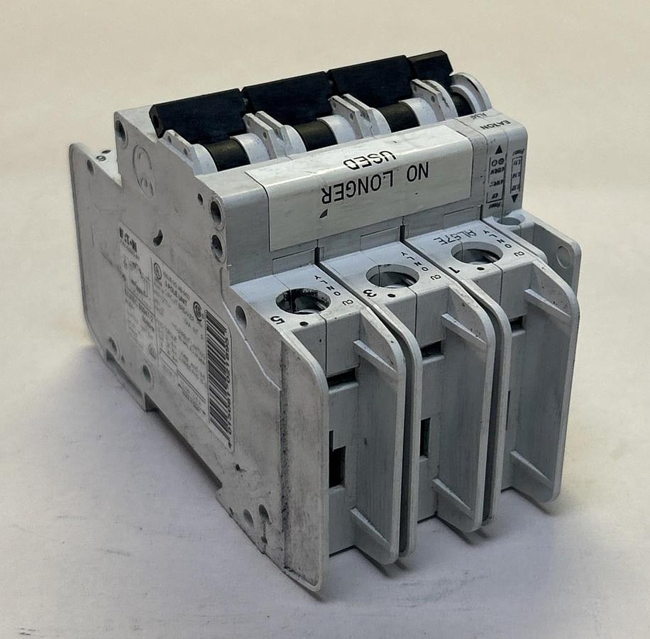 Used EATON,FAZ-D30/3-RT,CIRCUIT BREAKER 30A 480Y/277V 3P