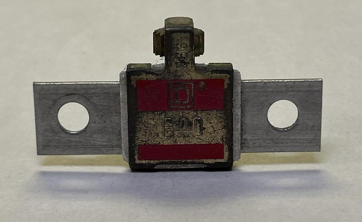 Used SQUARE D,B40,THERMAL OVERLOAD HEATER ELEMENT LOT OF 4