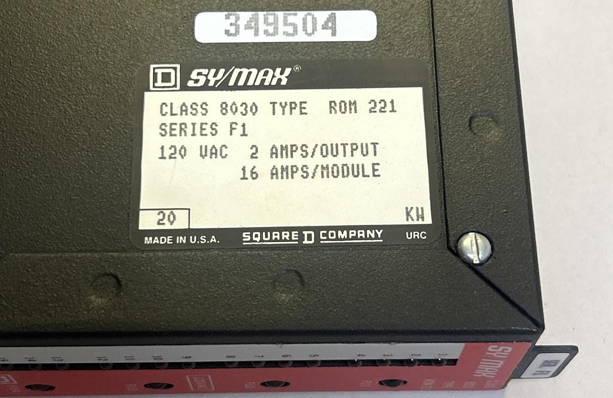 SQUARE D SYMAX,8030ROM221,OUTPUT MODULE