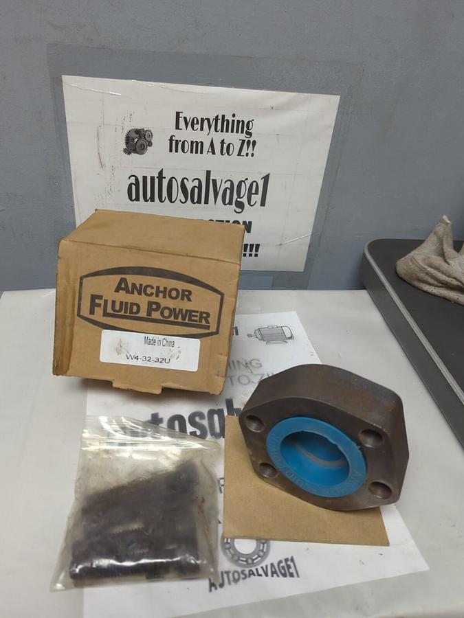 ANCHOR FLUID POWER,W4-32-32U,FLAT SOCKET WELD PIPE FLANGE 4-BOLT NOS