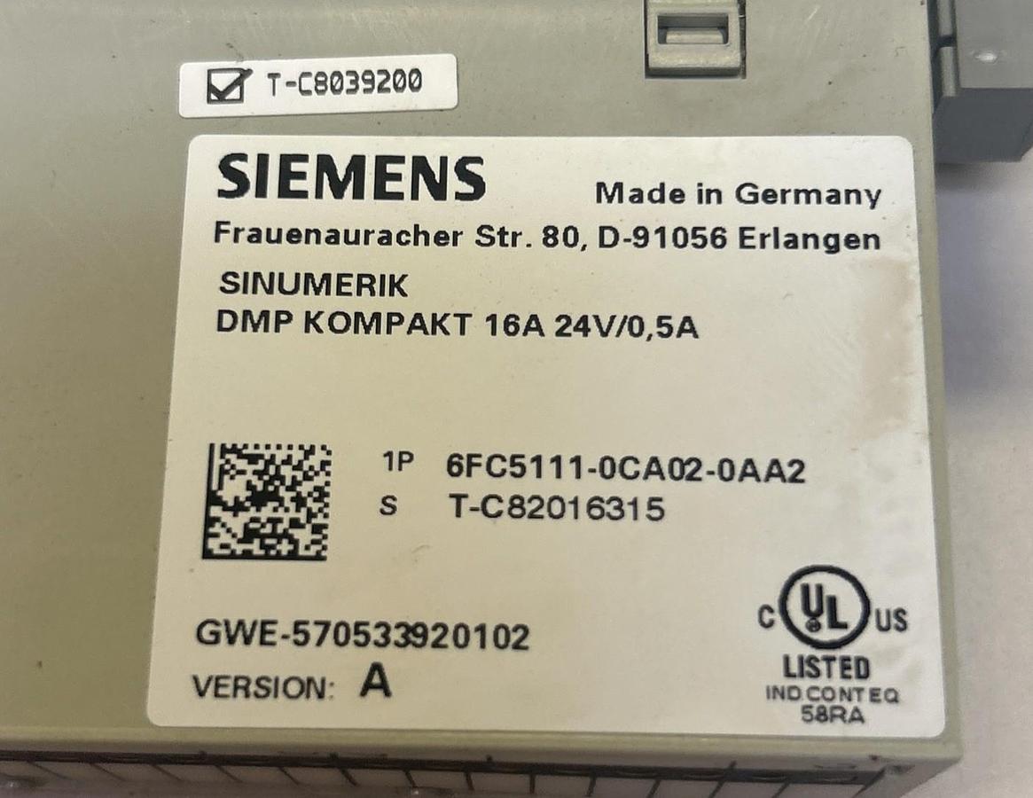 Used SIEMENS,6FC5111-0CA02-0AA2,OUTPUT MODULE