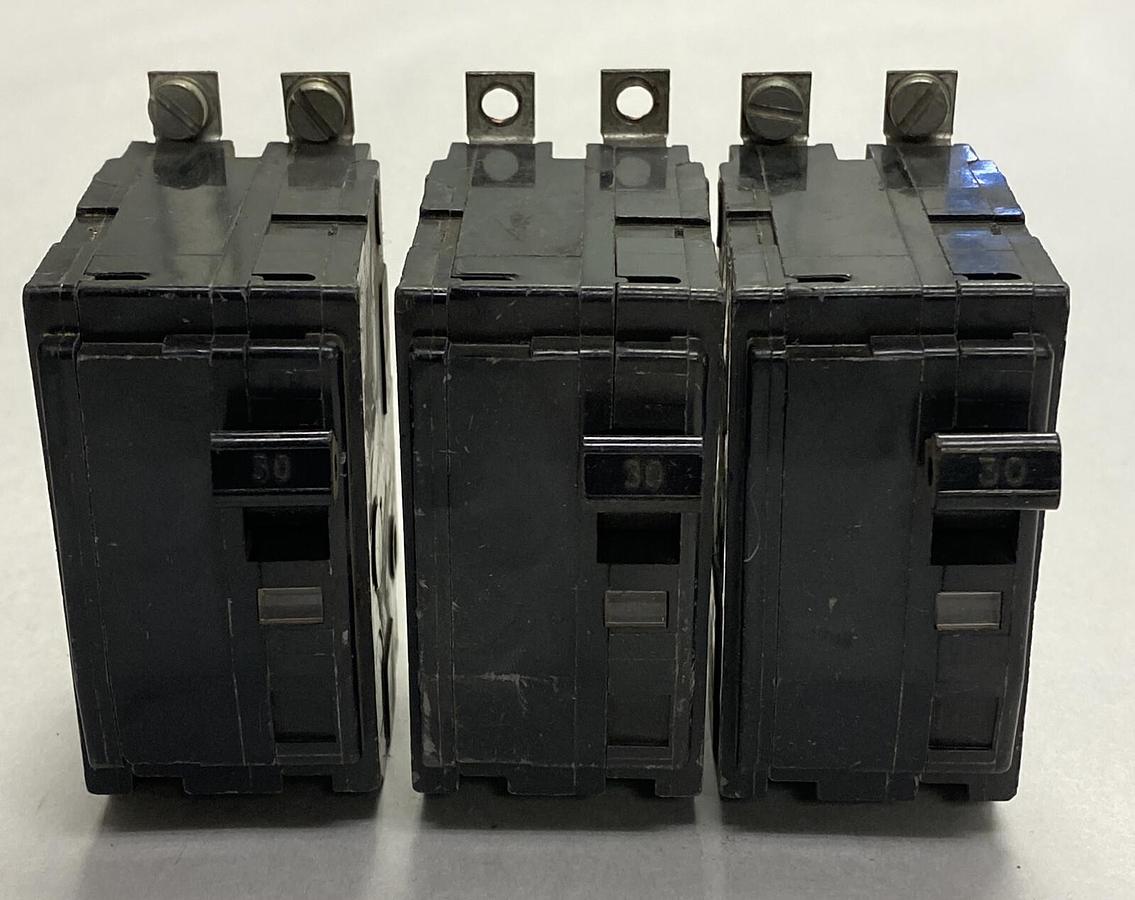 Used SQUARE D,LP-7354,CIRCUIT BREAKERS 30A 2P LOT OF 3