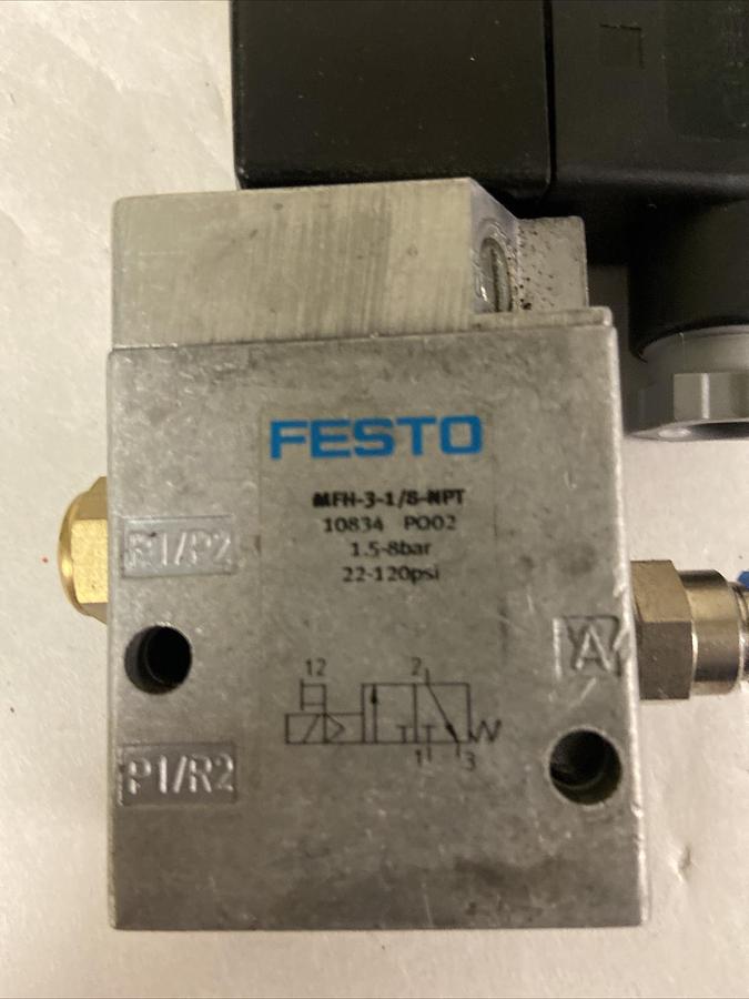 Festo,10834,Solenoid Valve 24VDC MFH-3-1/8NPT