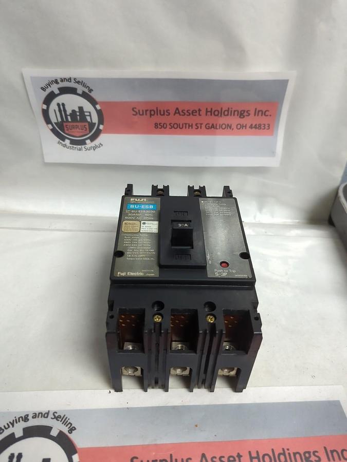 Used FUJI,ESB3030,CIRCUIT BREAKER 30 AMP 3-POLE PRE-OWNED