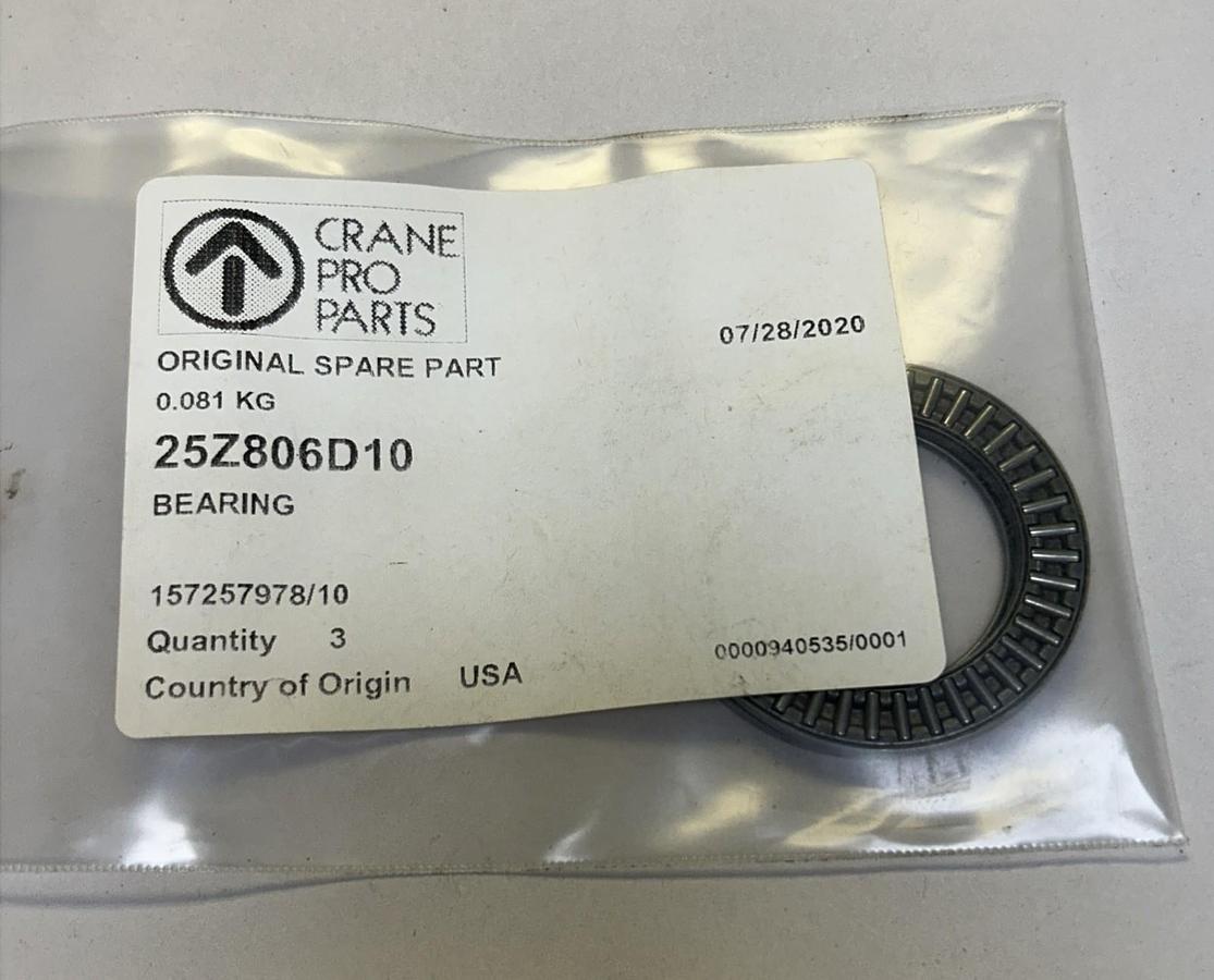 CRANE PRO,25Z806D10,BEARING LOT OF 3 NOS