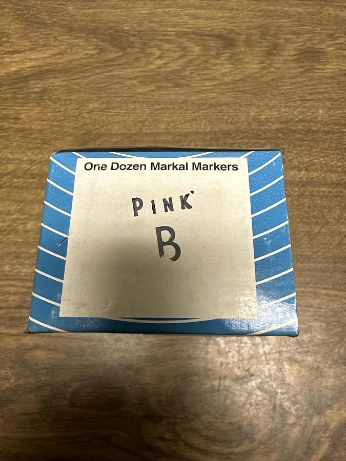 Used Markal Paintstik,80220-B,Pink Solid Marking Crayon Box of 12