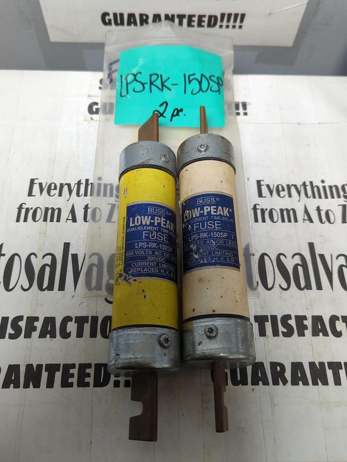 COOPER BUSSMANN,LPS-RK-150SP,LOW-PEAK FUSES LOT OF 2 NOS