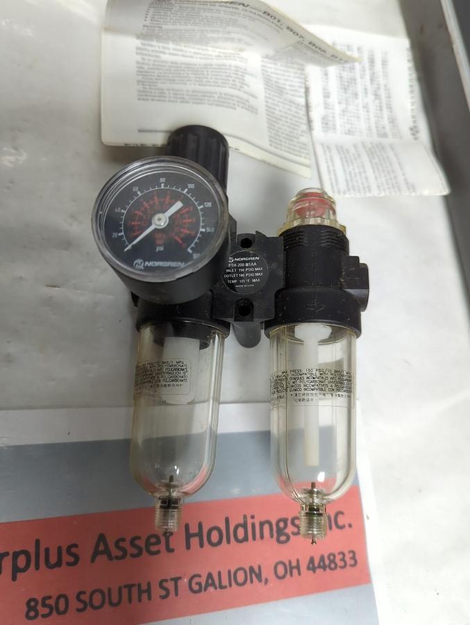 NORGREN,PTH-200-M1AA,COMBO REGULATOR LUBRICATOR FILTER 1/4 INCH NSMP NOS