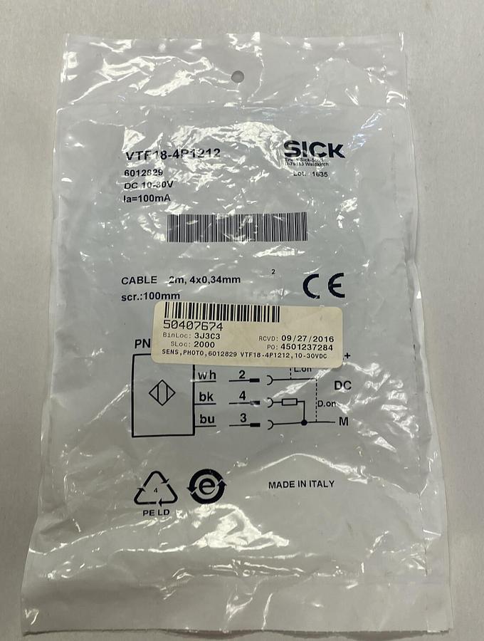 Used SICK,VTF18-4P1212,PROXIMITY SWITCH NEW