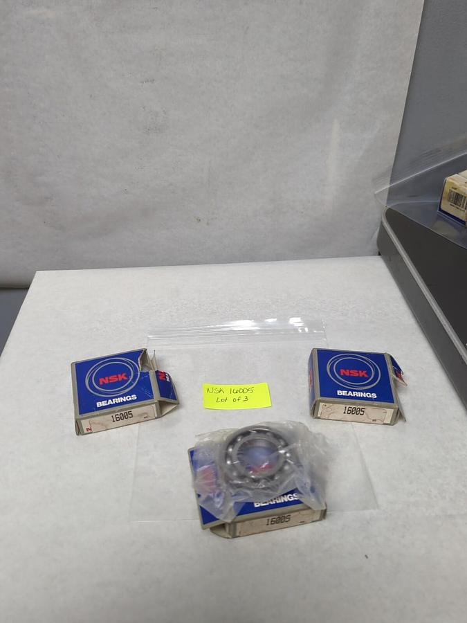 NSK,16005,DEEP GROOVE BALL BEARING 25X47X8MM LOT OF 3 NOS