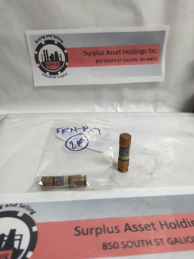 Used COOPER BUSSMANN,FRN-R-7,FUSETRON 7 AMP FUSE LOT OF 2 PRE-OWNED