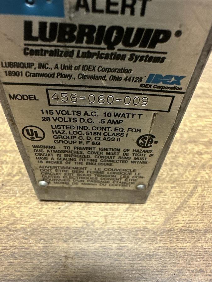 Used Manzel,456-060-009,Lube Line Alert