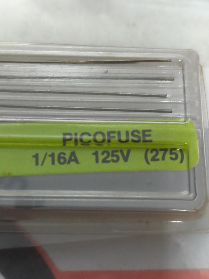LITTELFUSE,275,PICOFUSE 1/16A 125V LOT OF 11 PACKS OF 5 TOTAL OF 55 PCS NOS