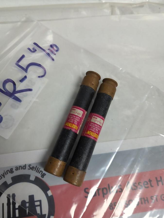 Used COOPER BUSSMANN,FRS-R-5-6/10,FUSETRON 5-6/10 AMP FUSE LOT OF 2 PRE-OWNED