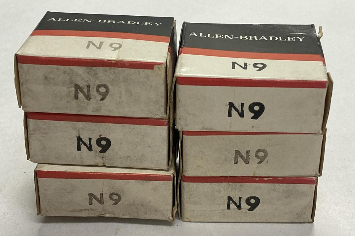 ALLEN BRADLEY,N9,OVERLOAD RELAY HEATER ELEMENT LOT OF 6 NOS