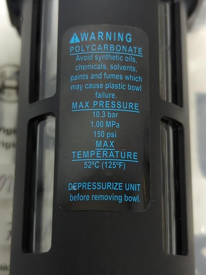 MOLDVAC,#MVCAF,COMPRESSED AIR FILTER 10.3BAR 1.00MPa 150PSI 125