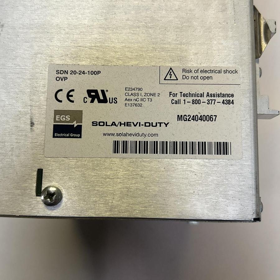 Used SOLA,SDN20-24-100P,POWER SUPPLY