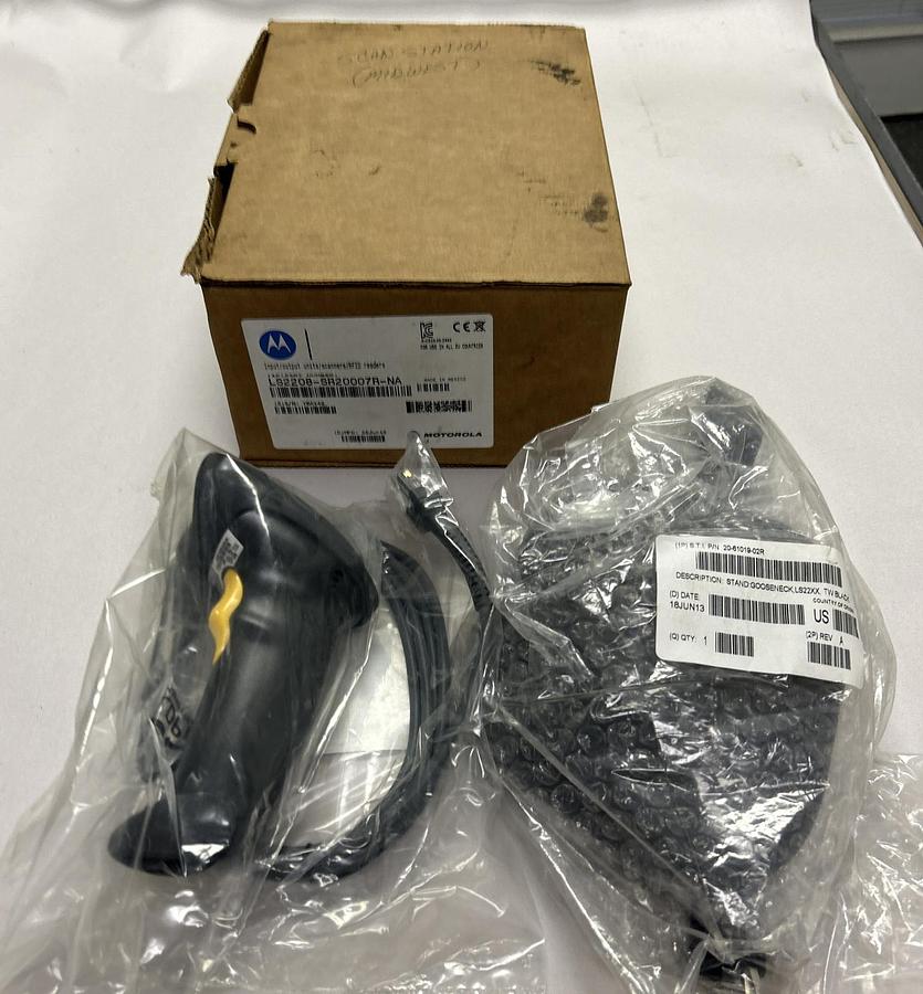 Used MOTOROLA,LS2208-SR20007R-NA,BARCODE SCANNER NEW