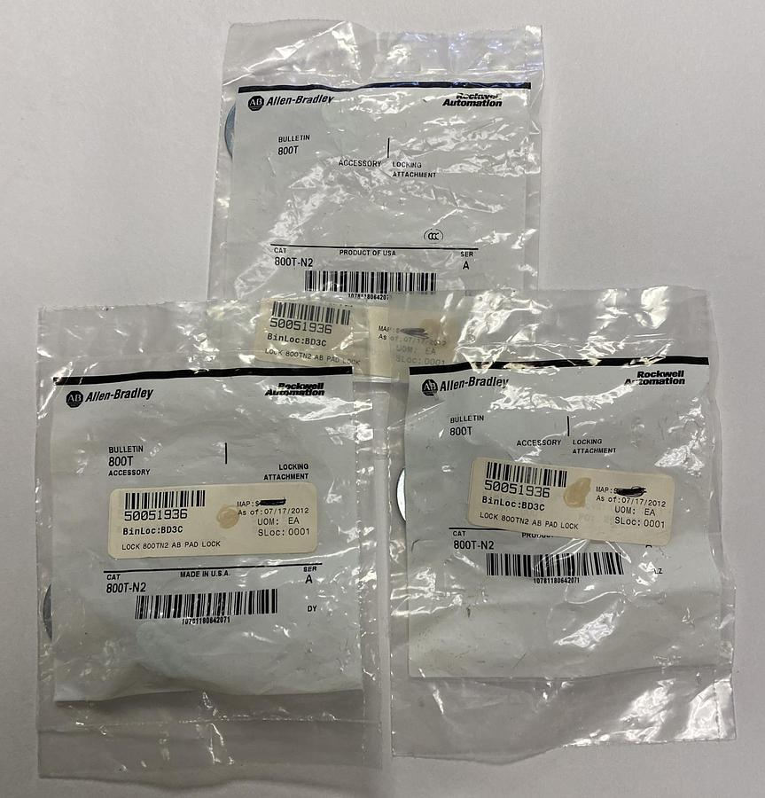 ALLEN BRADLEY,800T-N2,LOCKING ATTACHMENT LOT OF 3 NEW