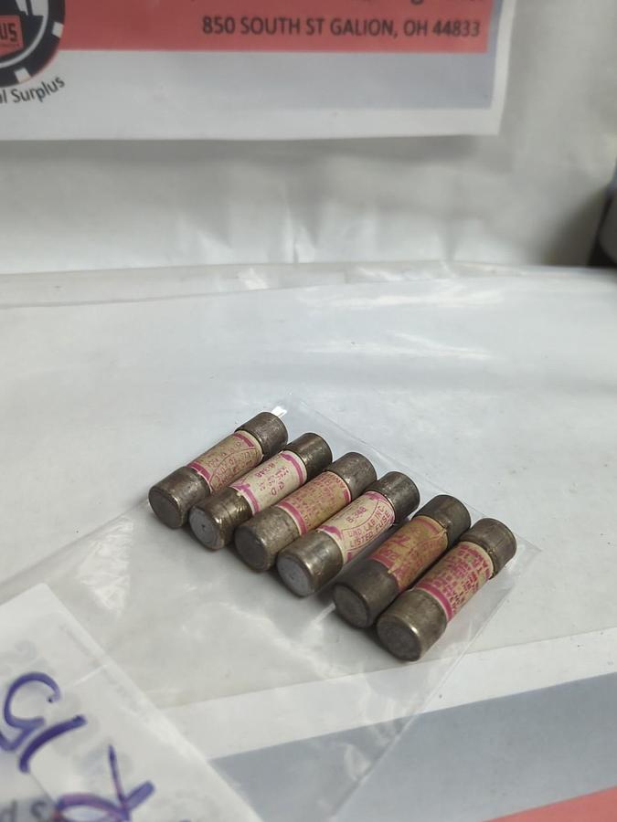 Used GOULD SHAWMUT,TR-15,TRI-ONIC 15 AMP FUSE LOT OF 6 PRE-OWNED