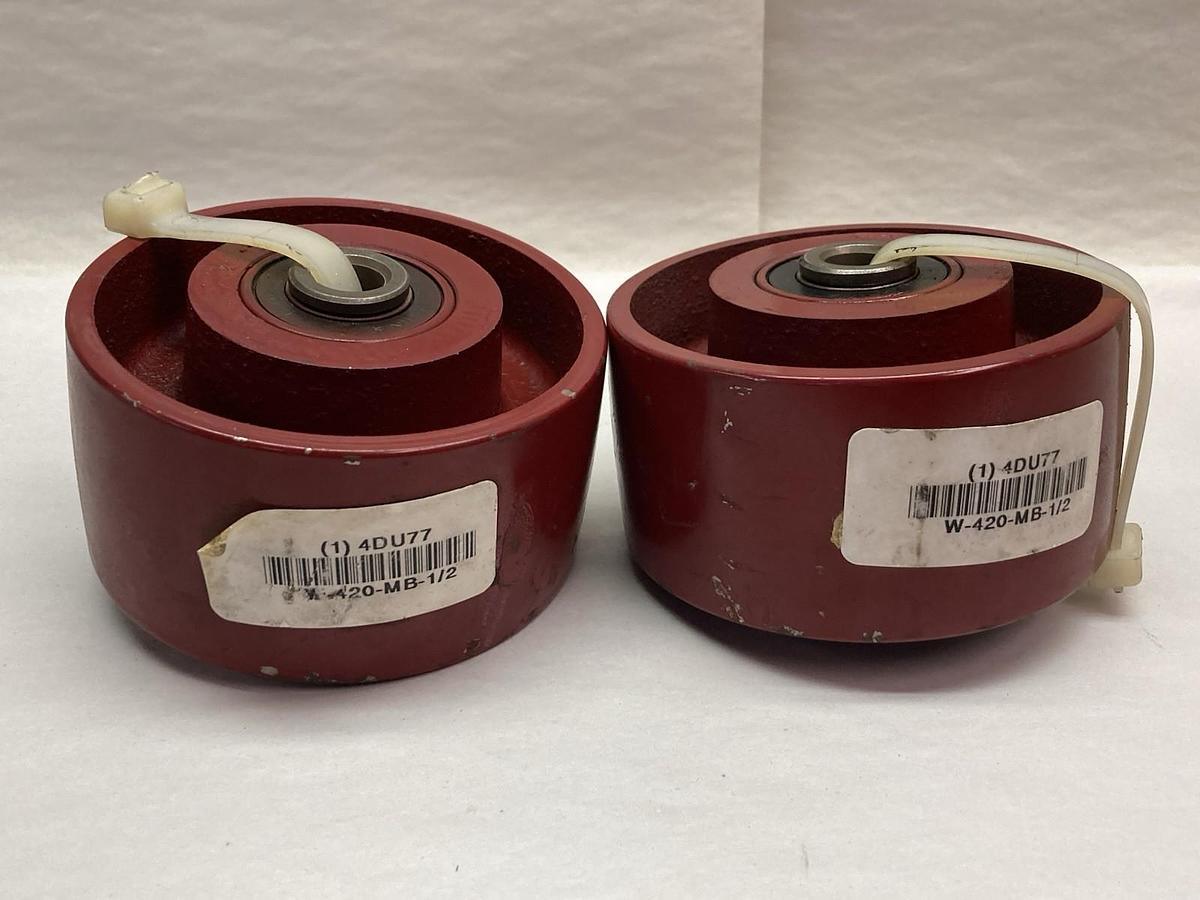 Used Iron Tread,4DU77 W-420-MB-1/2,Cast Iron Caster Wheel