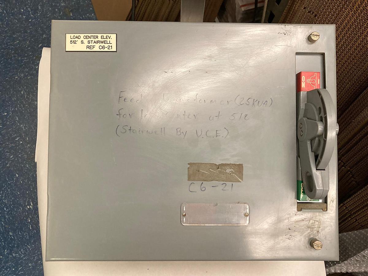 Used Allen-Bradley,2100 2192F,60 Amp 12 INCHFused MCC Disconnect Feeder Bucket