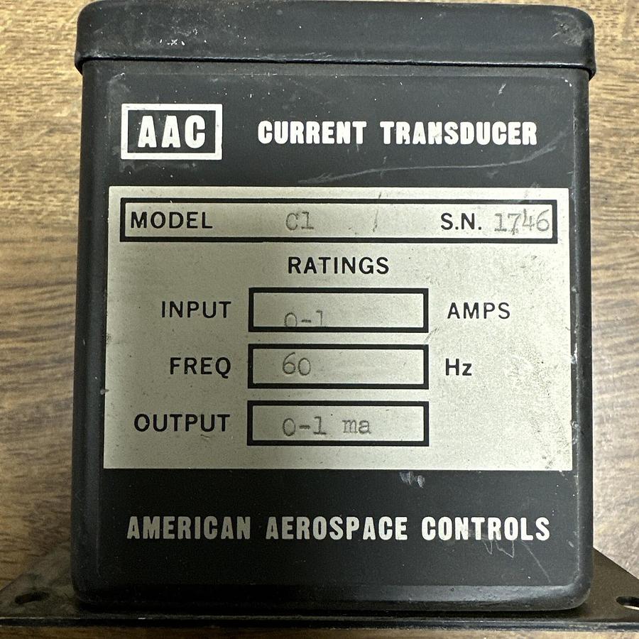 Used AAC,C1,Current Transducer 0-1A 60HZ