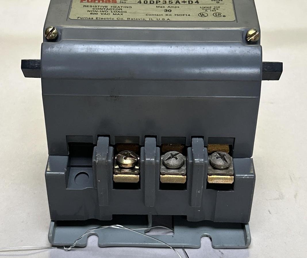 FURNAS,40DP35A*D4,RESISTIVE HEATING CONTACTOR 30A 600V NOS