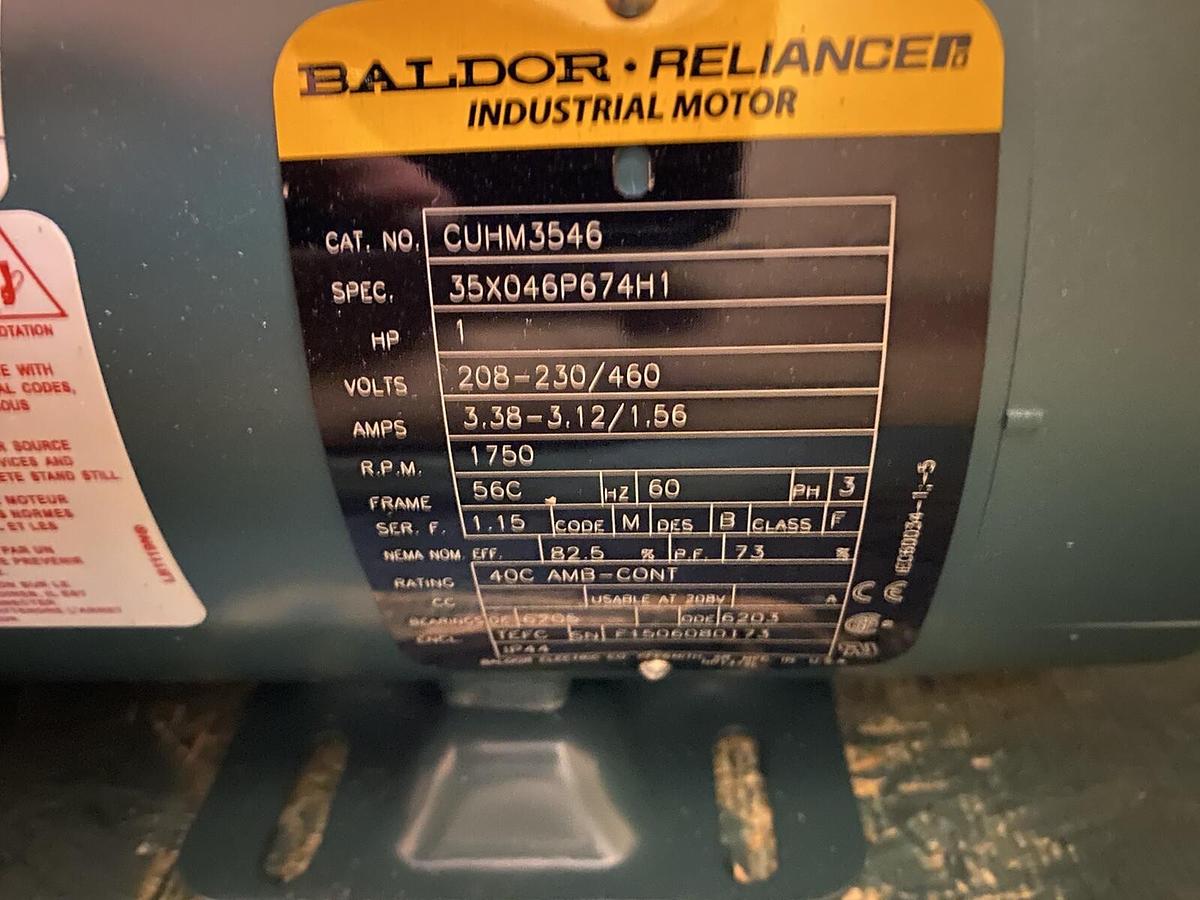 BALDOR,CUHM3546,INVERTER MOTOR 1HP 1750 RPM 208-230/460V 56C