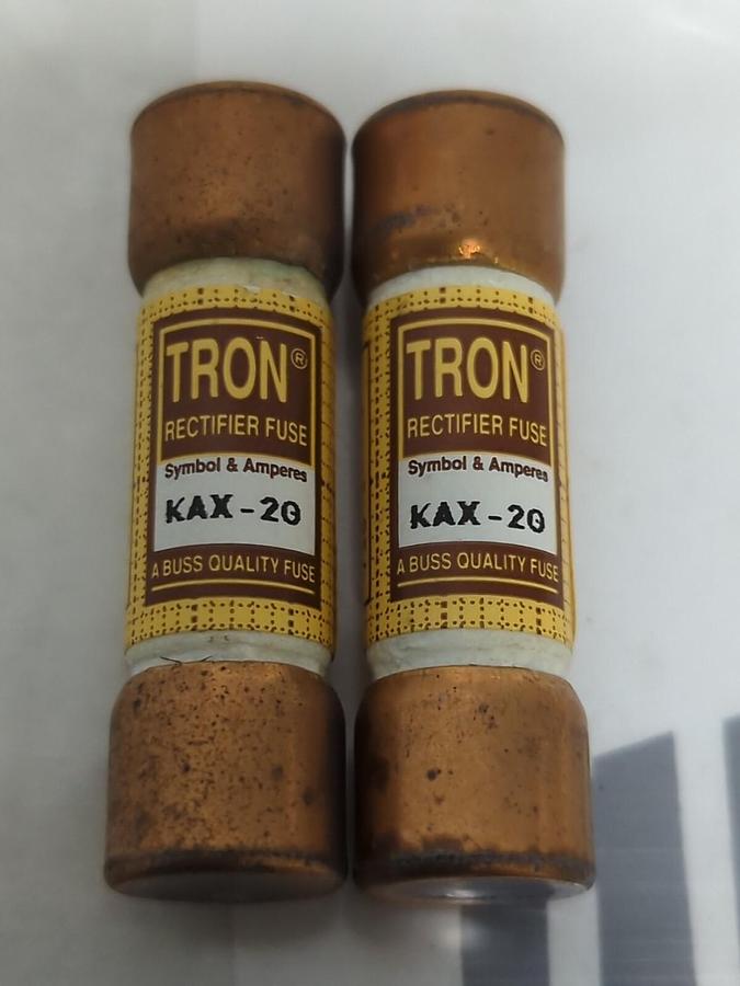 COOPER BUSSMANN,KAX-20,RECTIFIER 20 AMP FUSE LOT OF 2 NOS