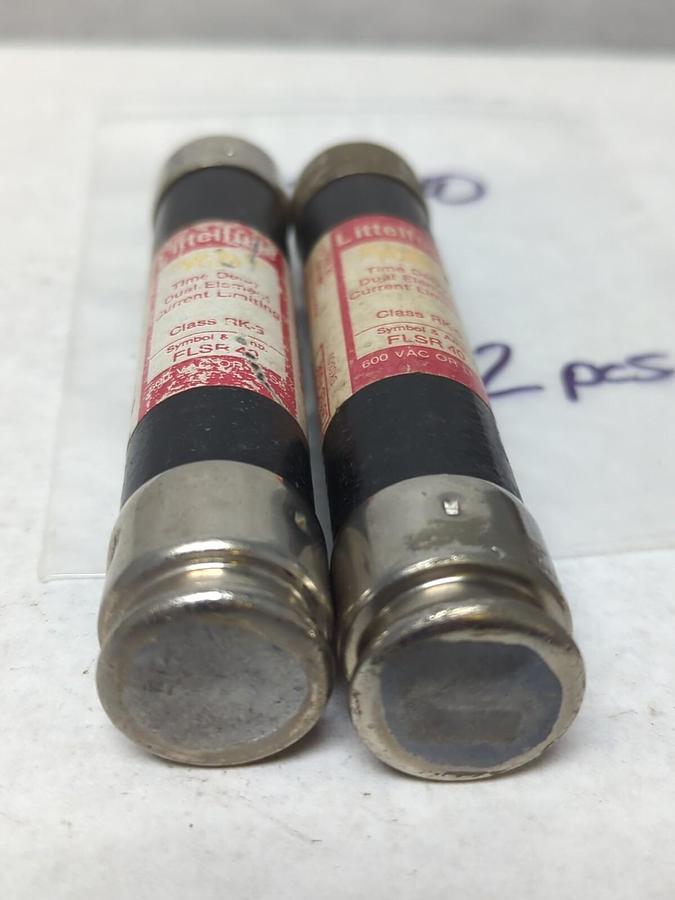 Used LITTELFUSE,FLSR40,SLO-BLO 40 AMP FUSE LOT OF 2 PRE-OWNED