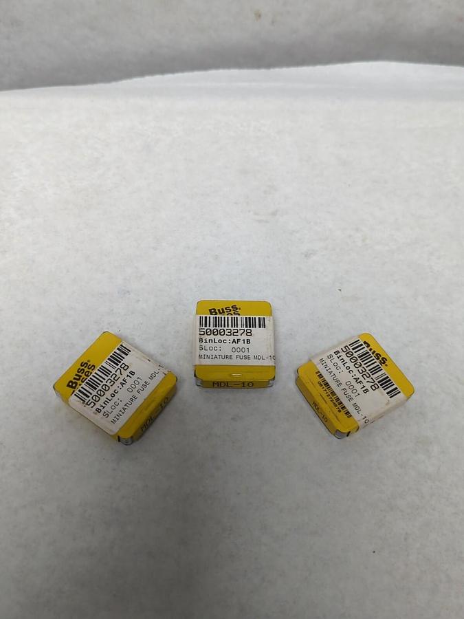 COOPER BUSSMANN,MDL-10,GLASS FUSES LOT OF 15 NOS