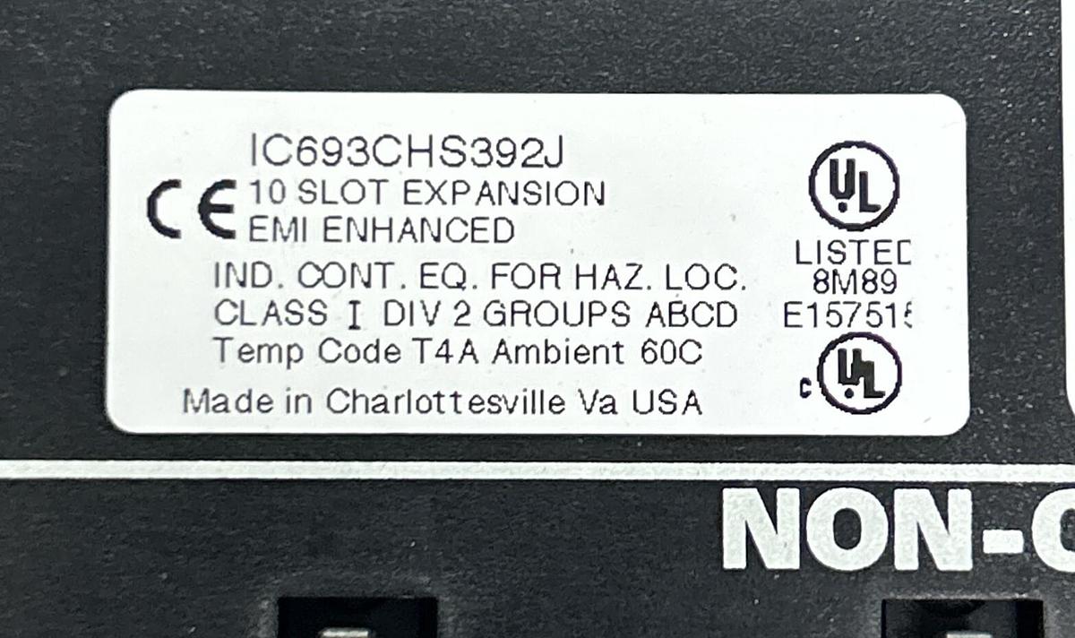 Used GE FANUC,IC693CHS392J,10 SLOT EXPANSION BASEPLATE