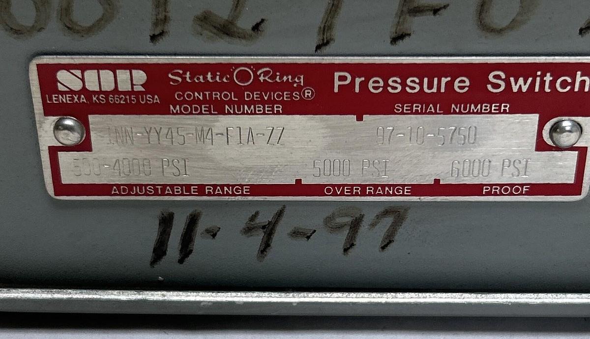 SOR,1NN-YY45-M4-F1A-ZZ,PRESSURE SWITCH NOS