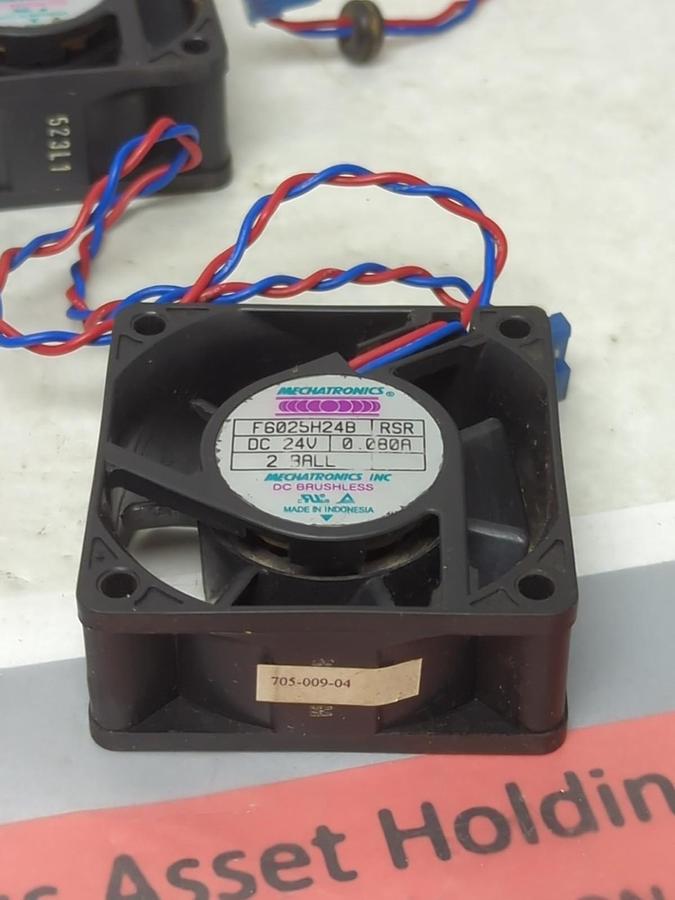 Used MECHATRONICS,F6025H24B,AXIAL FAN 24V 0.080A LOT OF 2 PRE-OWNED