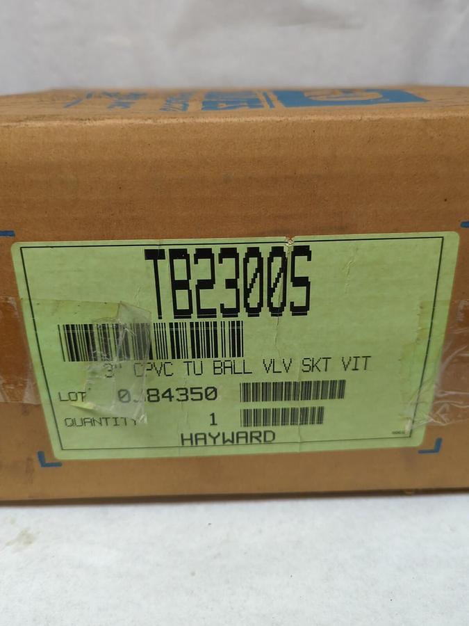 HAYWARD,TB2300S,3 INCH CPVC TRUE UNION BALL VALVE SKT VIT NEW IN SEALED BOX