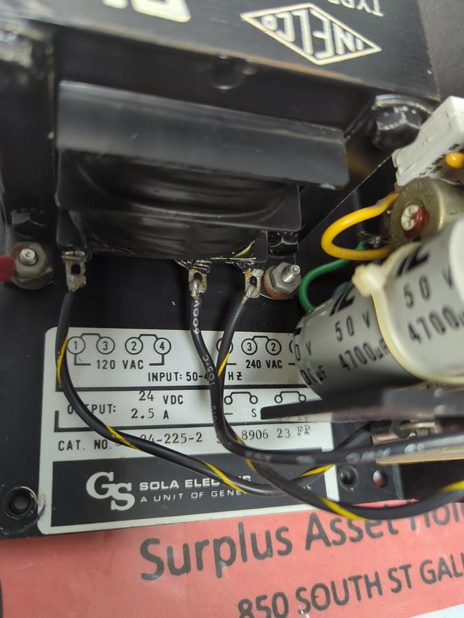 Used SOLA,83-24-225-2,POWER SUPPLY 120-240VAC PRE-OWNED