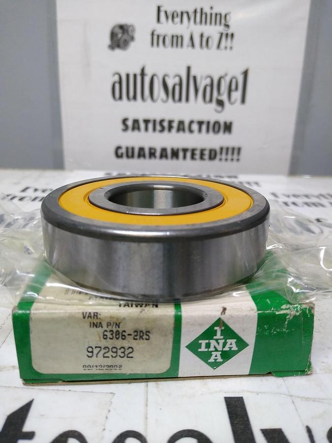 INA,6306-2RS,Single Row Ball Bearing NOS