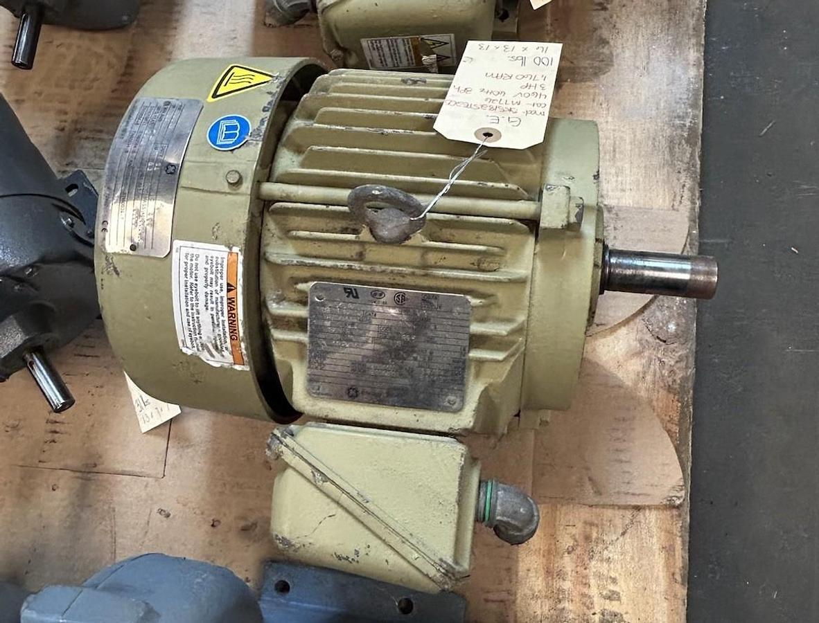 Used GE,5KS182ST205,MOTOR 3HP 230/460V 1760RPM 3PH 182T FRAME