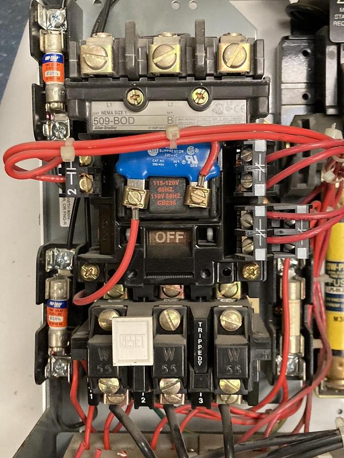 Used Allen-Bradley,2100 2112B,Size 1 Fused MCC 12 INCH Starter Feeder Bucket