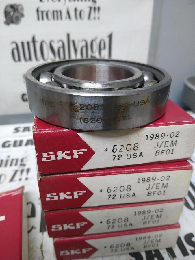 SKF,6208 J/JEM,DEEP GROOVE BALL BEARING LOT OF 5 NOS