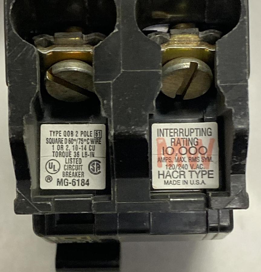 Used SQUARE D,Q0B,CIRCUIT BREAKER 20A 240V 2P LOT OF 13