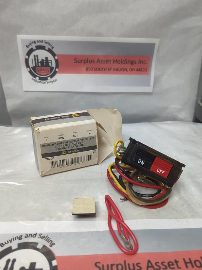 SQUARE D,78300,SERIES B HAND-OFF-AUTO SELECTOR SWITCH 9999-SC-2 NOS