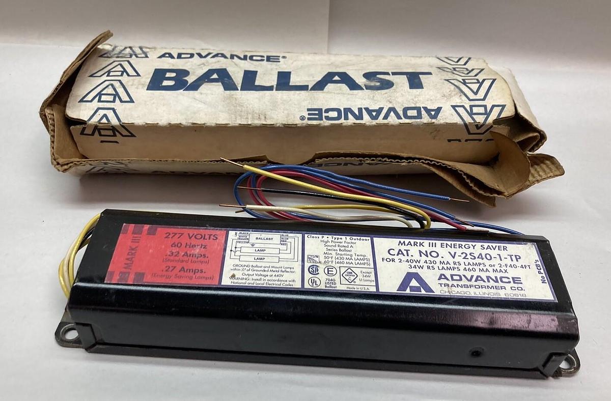 Used Advance,V-2S40-1-TP,Ballast 277V 60Hz