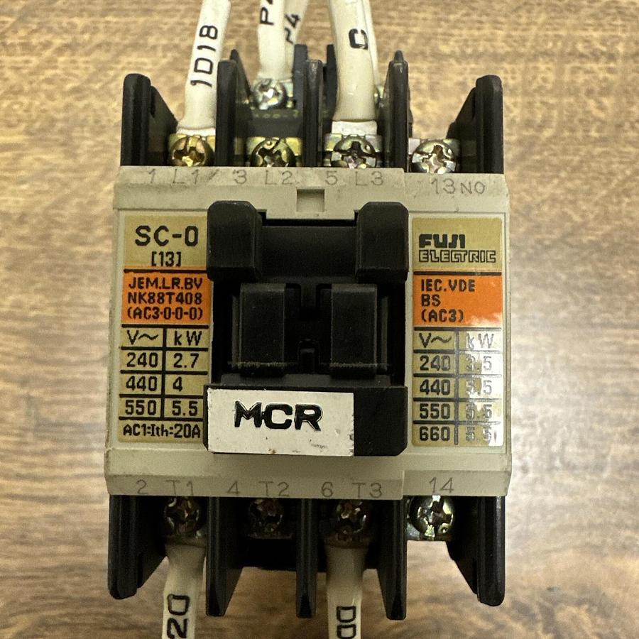 Used Fuji Electric,SC-0(13), SC13AA 4NC0F0 13Amp Contactor